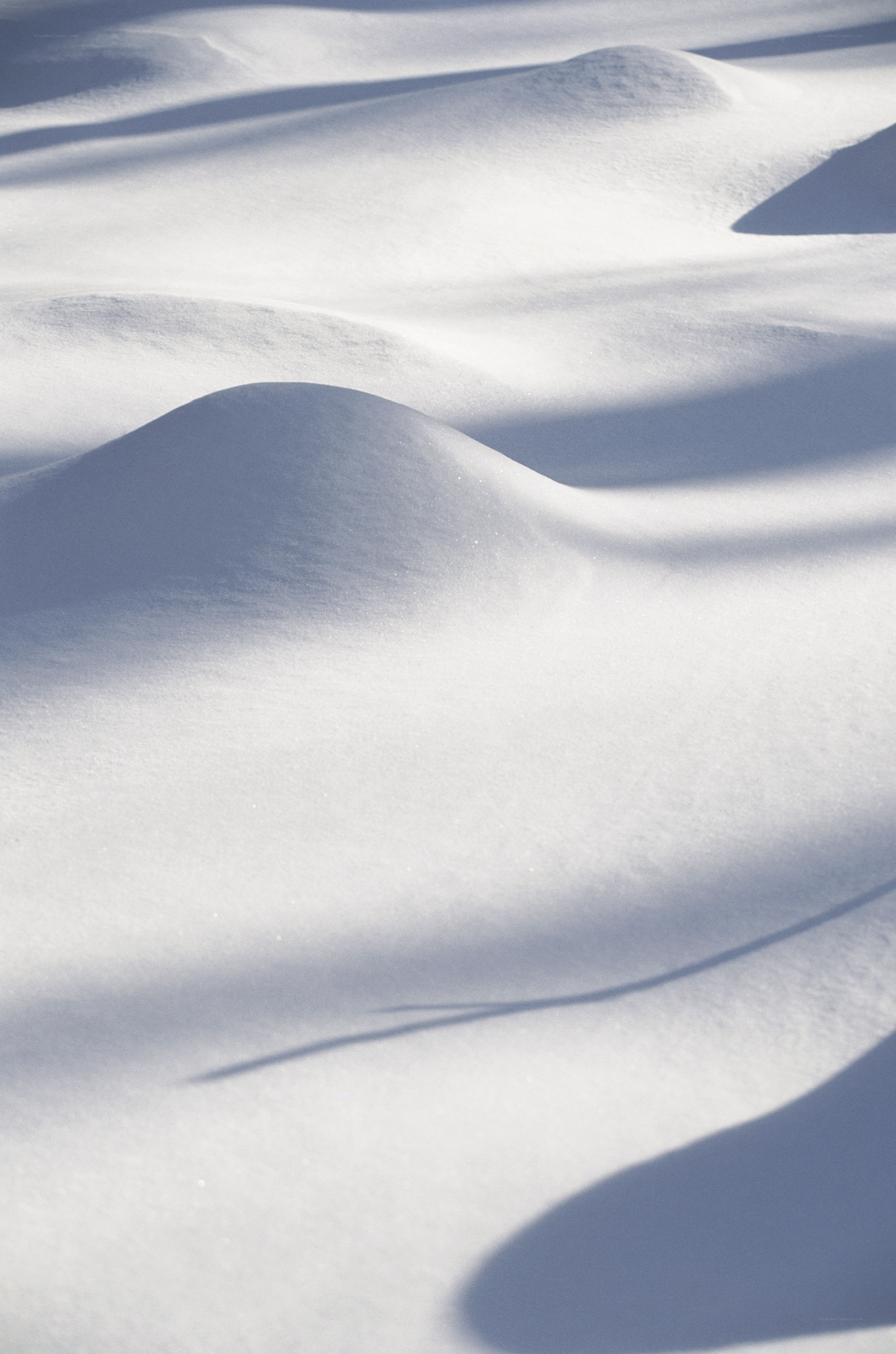 Snow dunes in sunlight