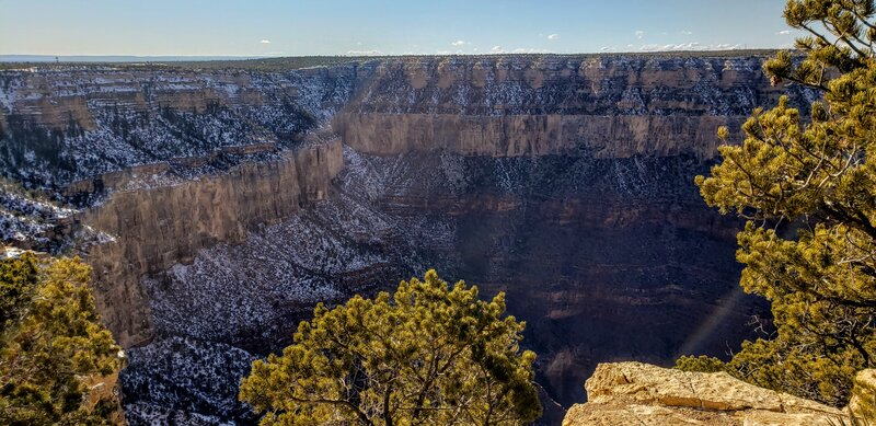 Snow-dusted Canyon Landscape — Brown