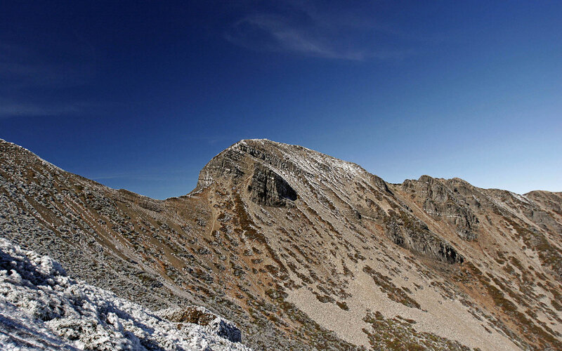 snow-dusted mountain peak