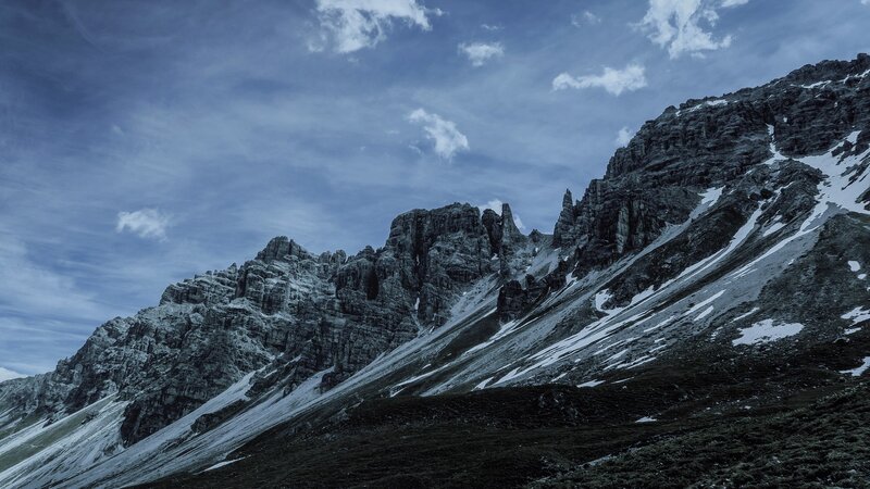 Snow-dusted Mountain Range