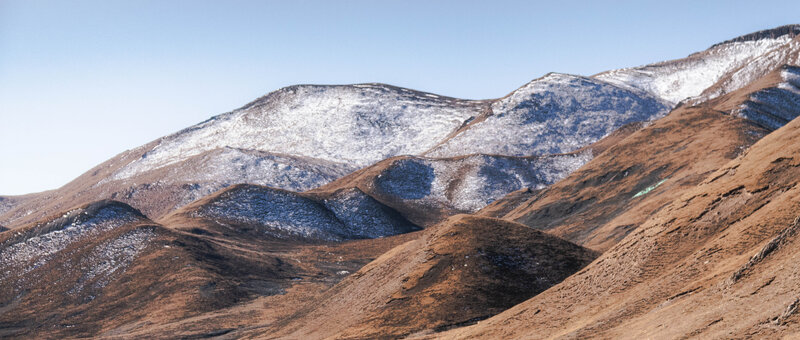 Snow-dusted Mountains — Brown