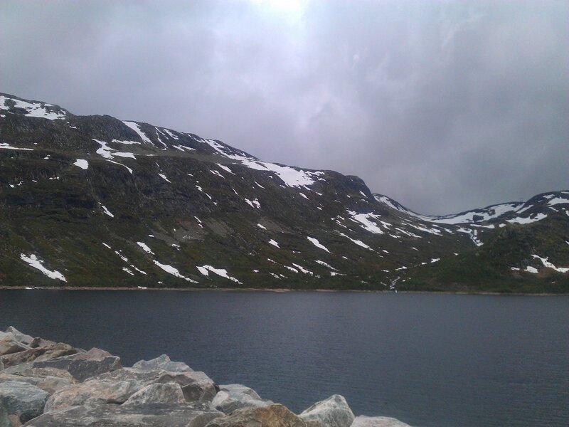 Snow-dusted Mountains — Gray, Overcast