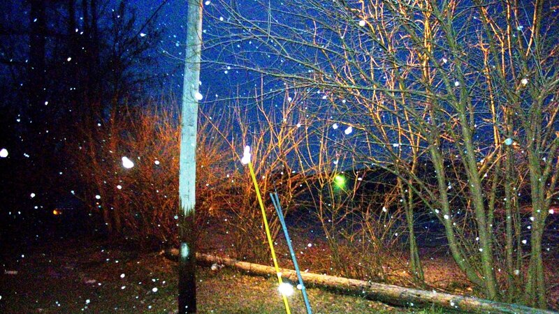 Snow Falling at Night — Blue
