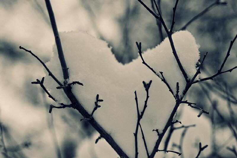 Snow Forming Heart Shape