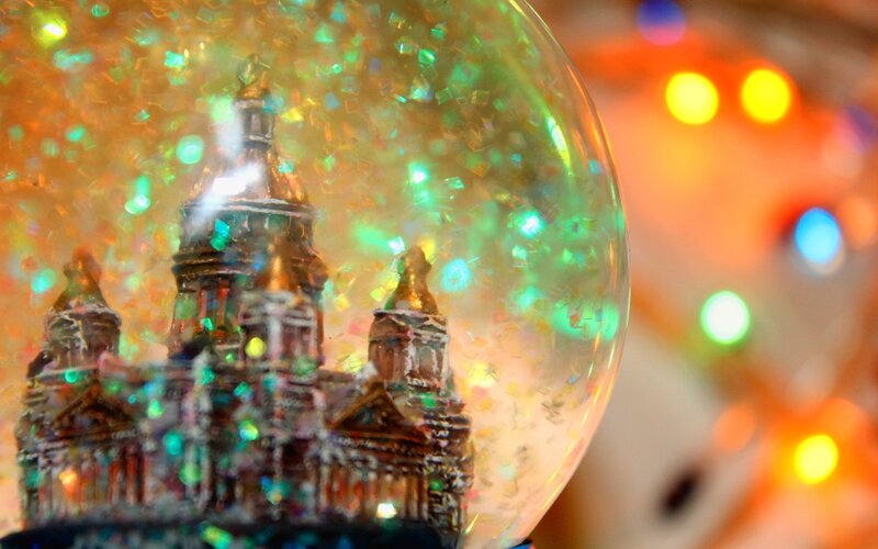 Snow Globe with Building