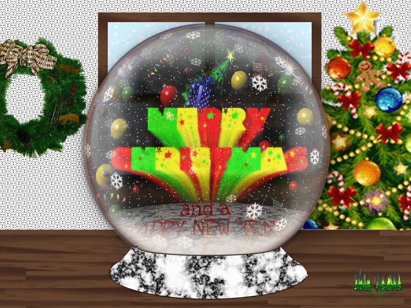 Snow Globe with Christmas Message