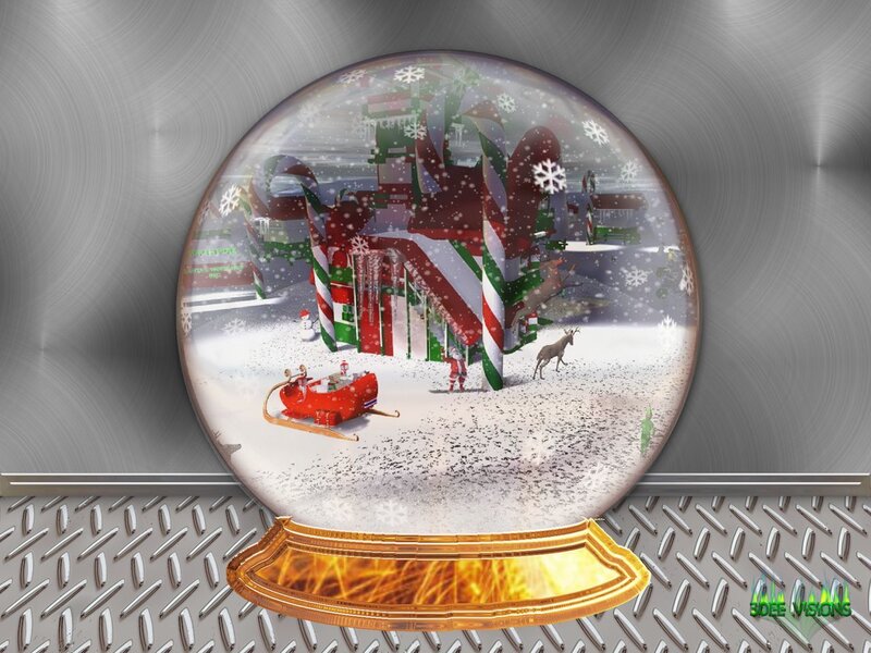 Snow Globe with Christmas Scene