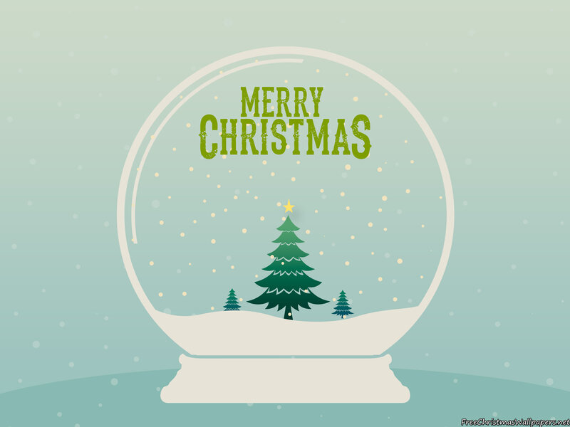 Snow Globe with Christmas Tree — Green