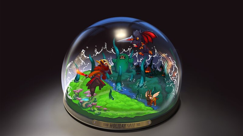 Snow Globe with Fantasy Creatures