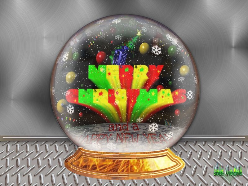 Snow Globe with Holiday Message