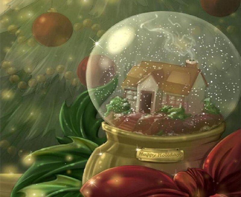 Snow Globe with House