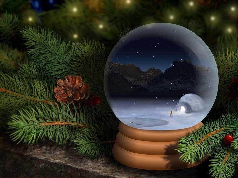 Snow Globe with Igloo
