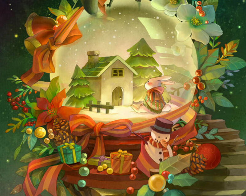 Snow Globe with Rabbit