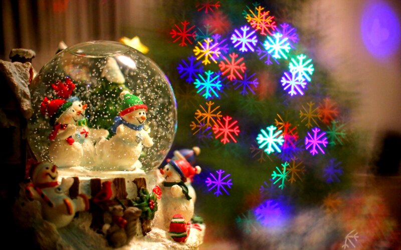 Snow Globe with Snowmen