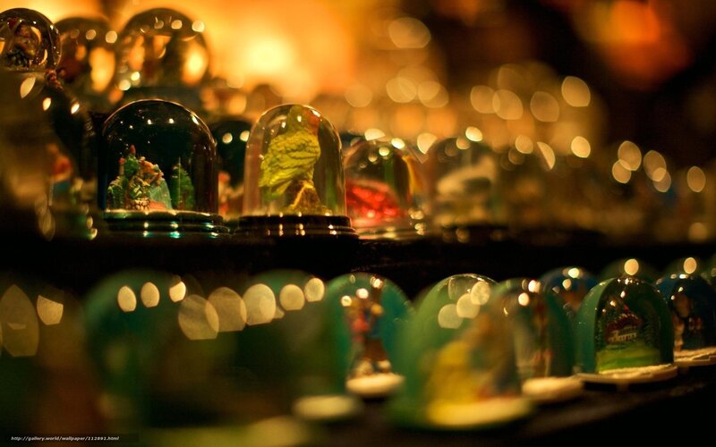Snow globes on display