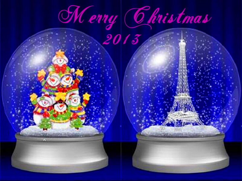 Snow Globes with Christmas Tree