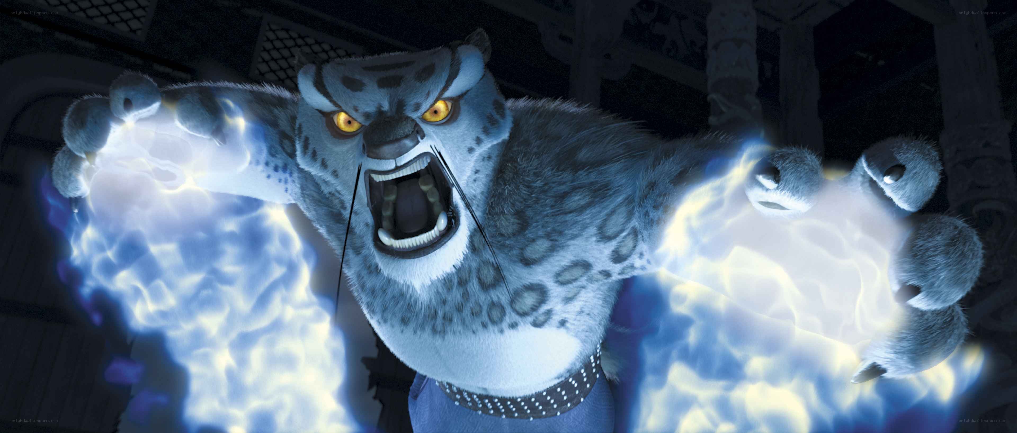 snow leopard warrior in action