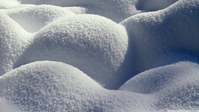 Snow Mounds in Sunlight