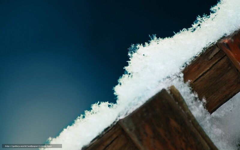 Snow on wooden steps