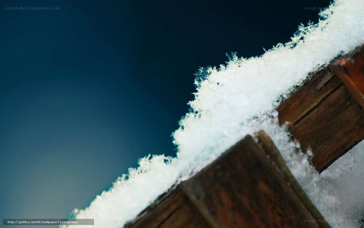 Snow on wooden steps