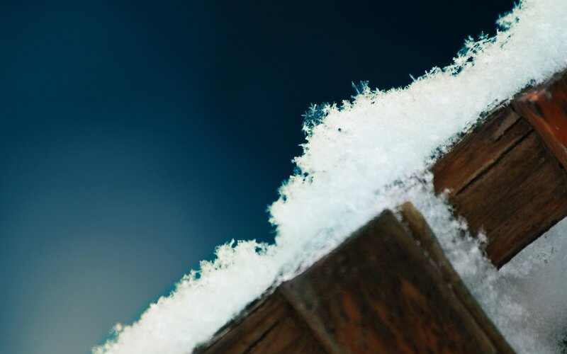 Snow on Wooden Structure — White