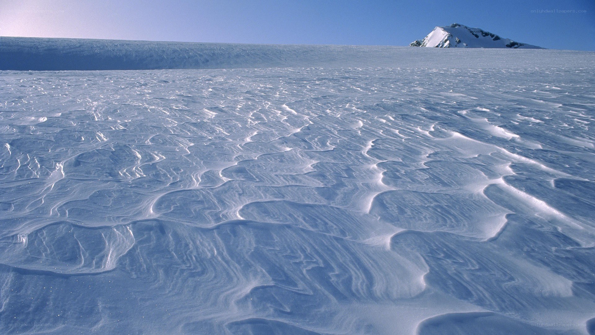 snow patterns on a glacier