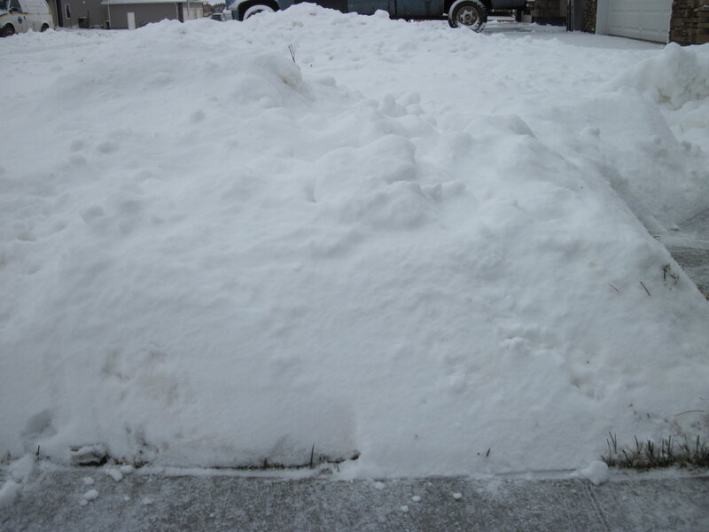 Snow Pile in Driveway