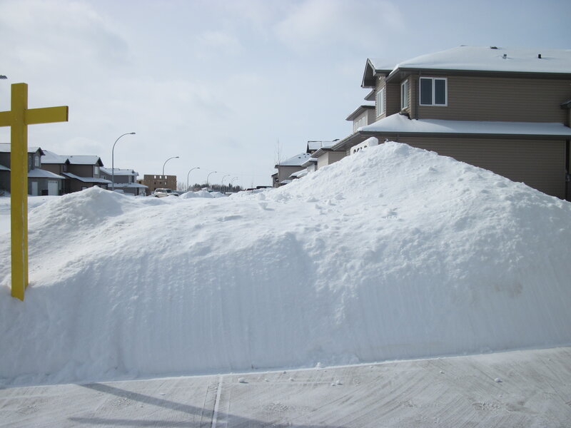 Snow Pile in Residential Area