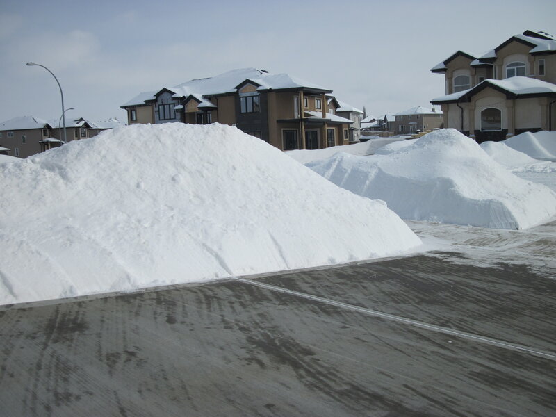 Snow Piles in Driveway