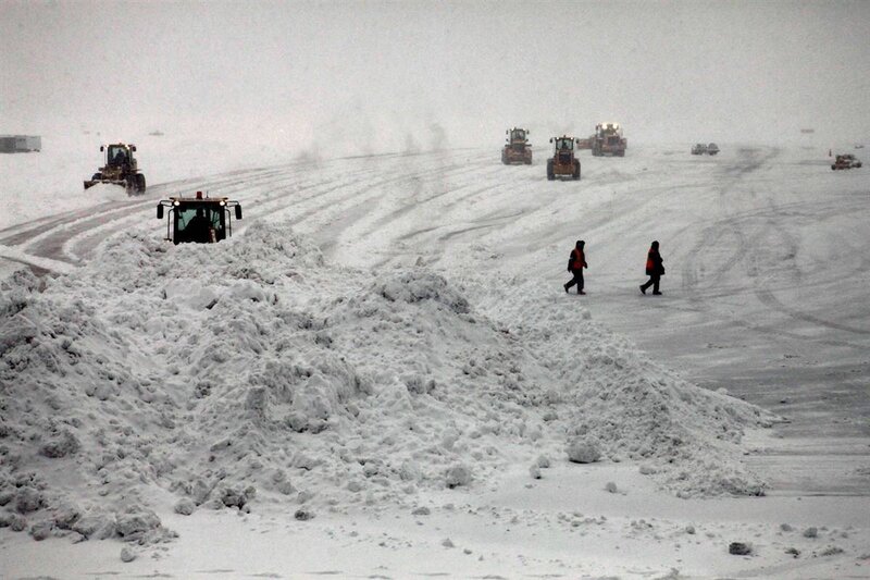 Snow removal at an airport