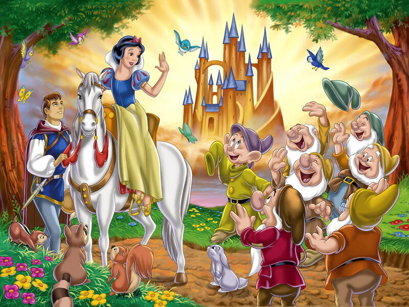 Snow White and Dwarfs — Green, Joyful