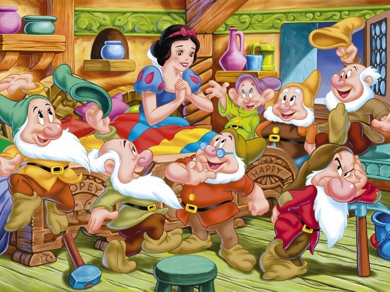 Snow White and the Seven Dwarfs — Blue, Joyful