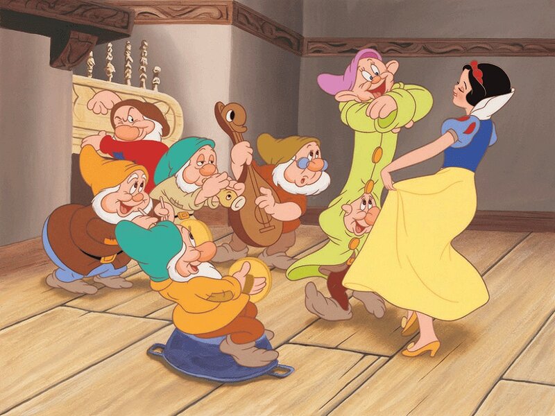 Snow White and the Seven Dwarfs — Yellow, Joyful