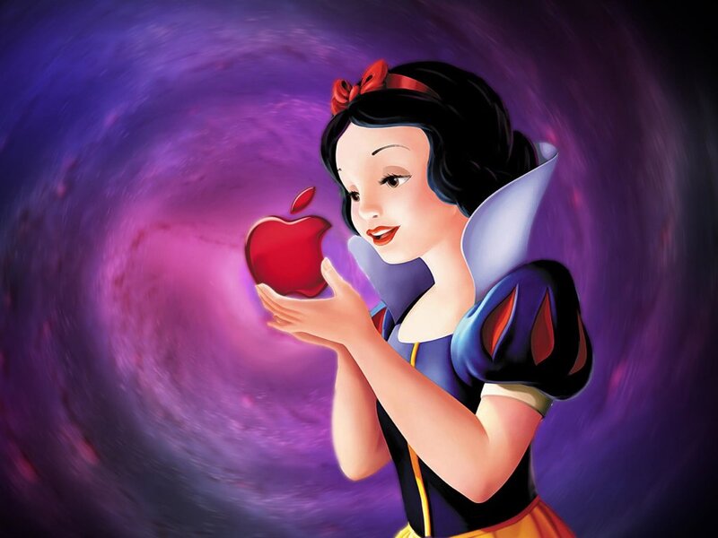 Snow White Holding Apple