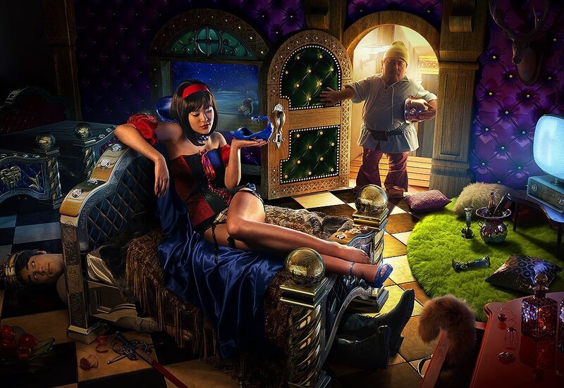 Snow White in a fantasy room