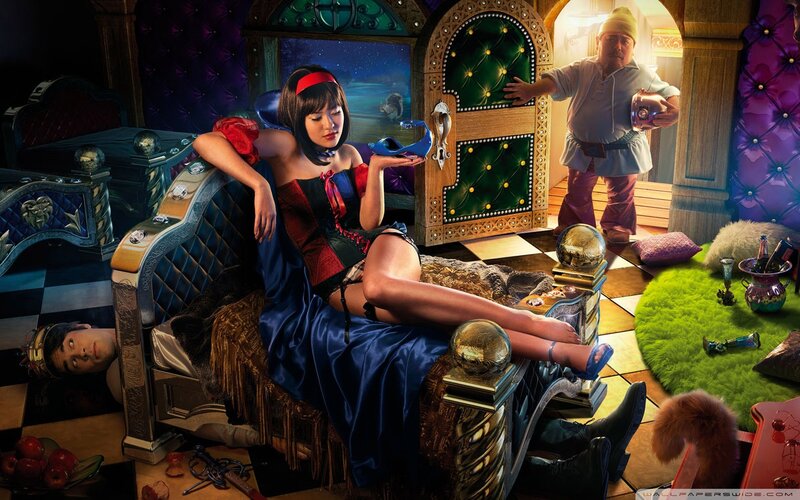 Snow White in a fantasy room