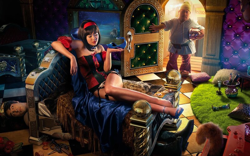 Snow White in a fantasy room