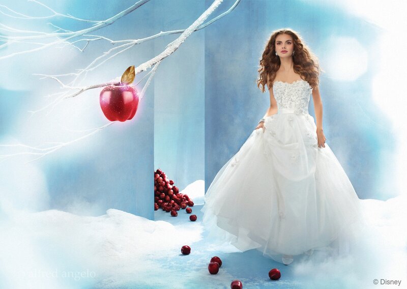 Snow White in a winter scene
