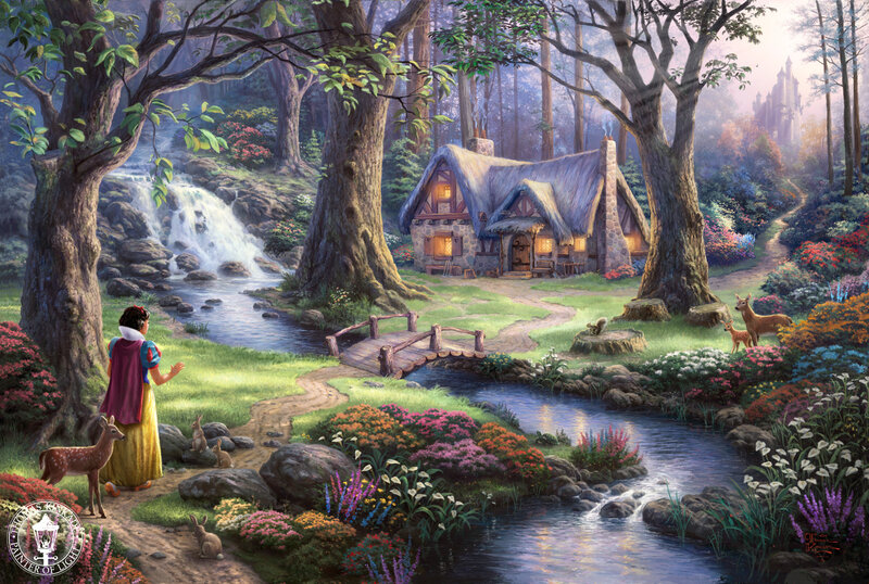 Snow White in Forest — Green, Serene, Morning