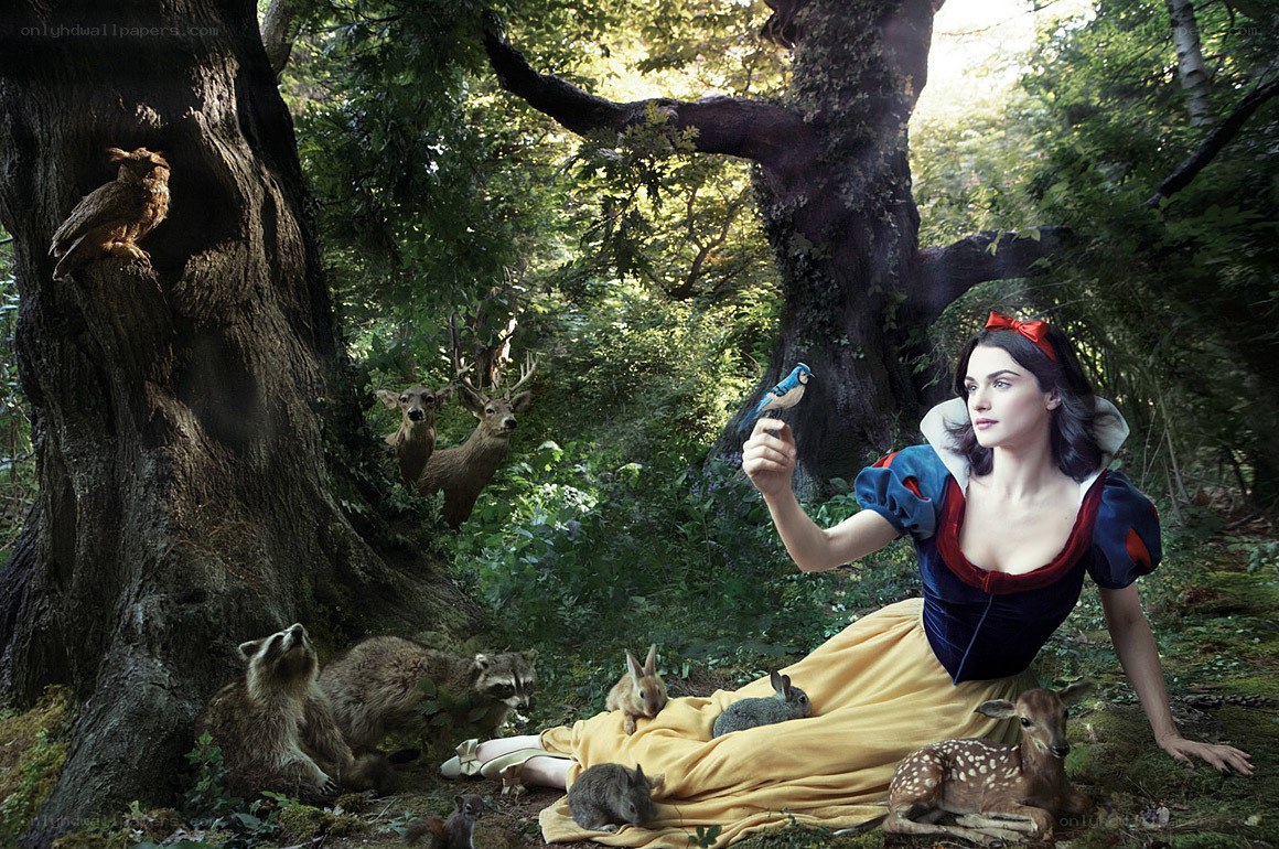 Snow White in the forest
