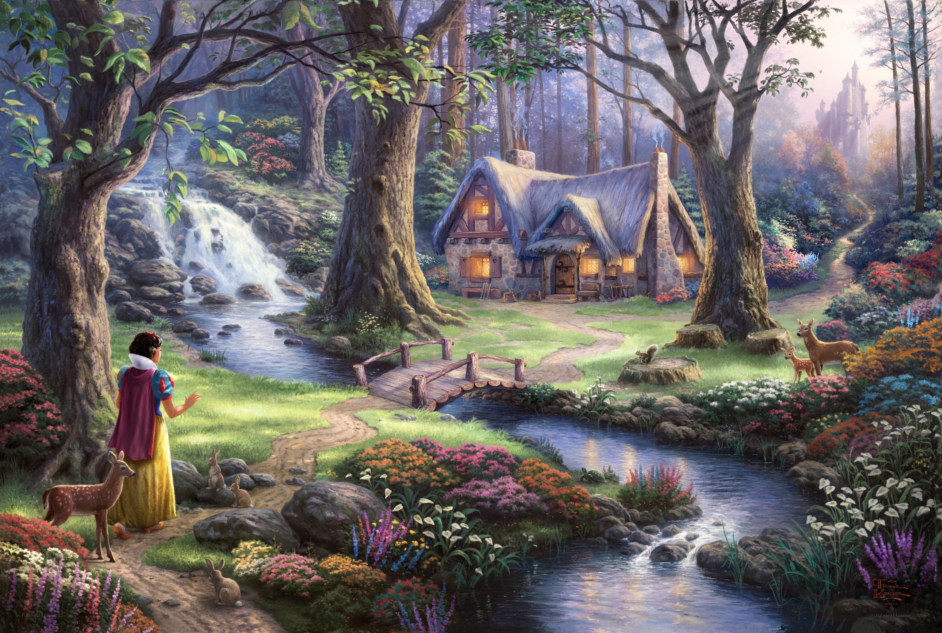 Snow White in the forest