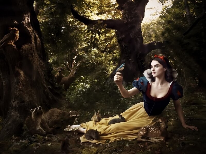 Snow White in the forest