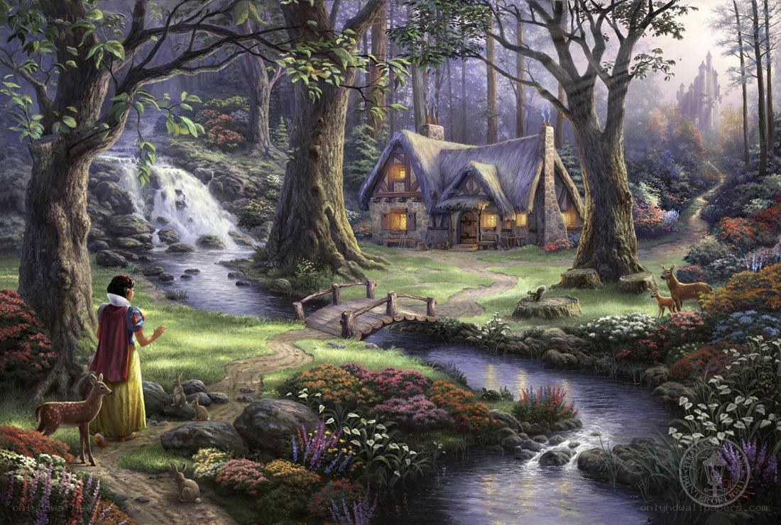 Snow White in the forest
