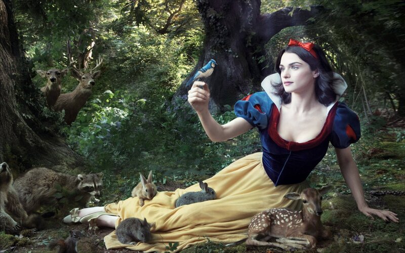 Snow White in the forest