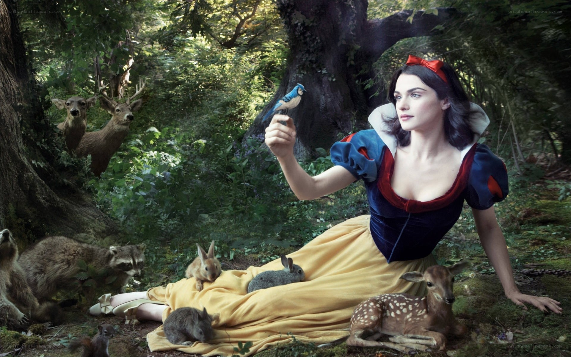 Snow White in the forest