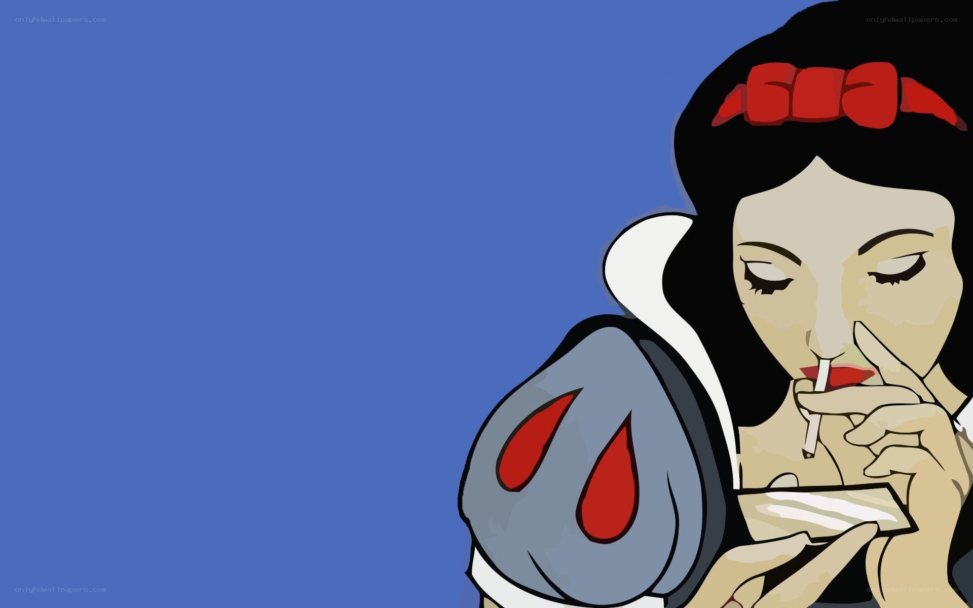 Snow White smoking