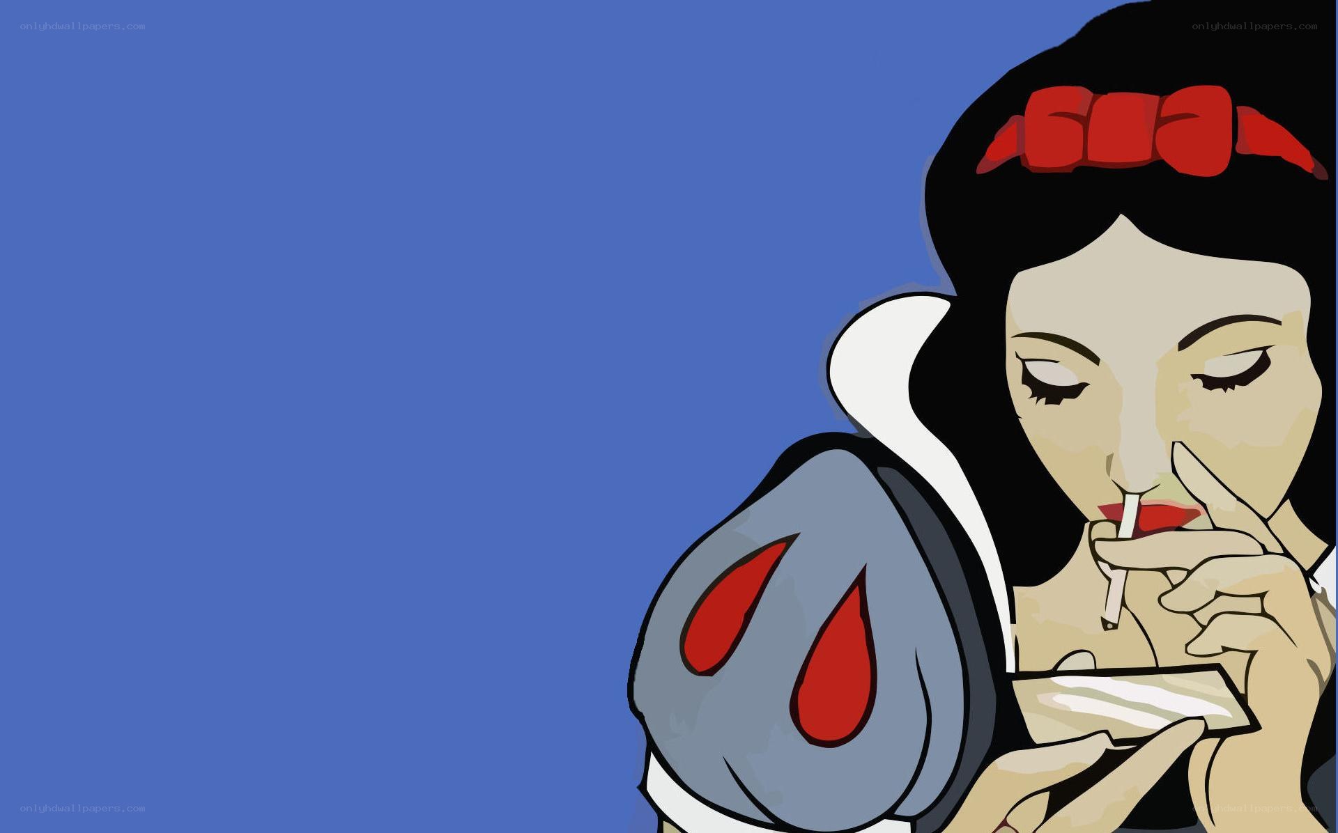 Snow White smoking