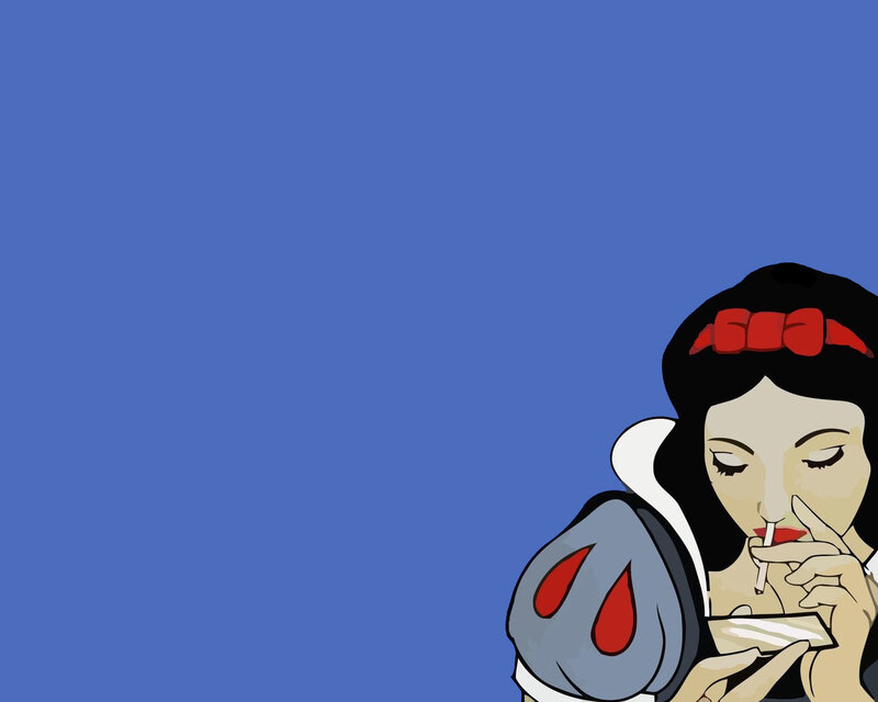 Snow White smoking