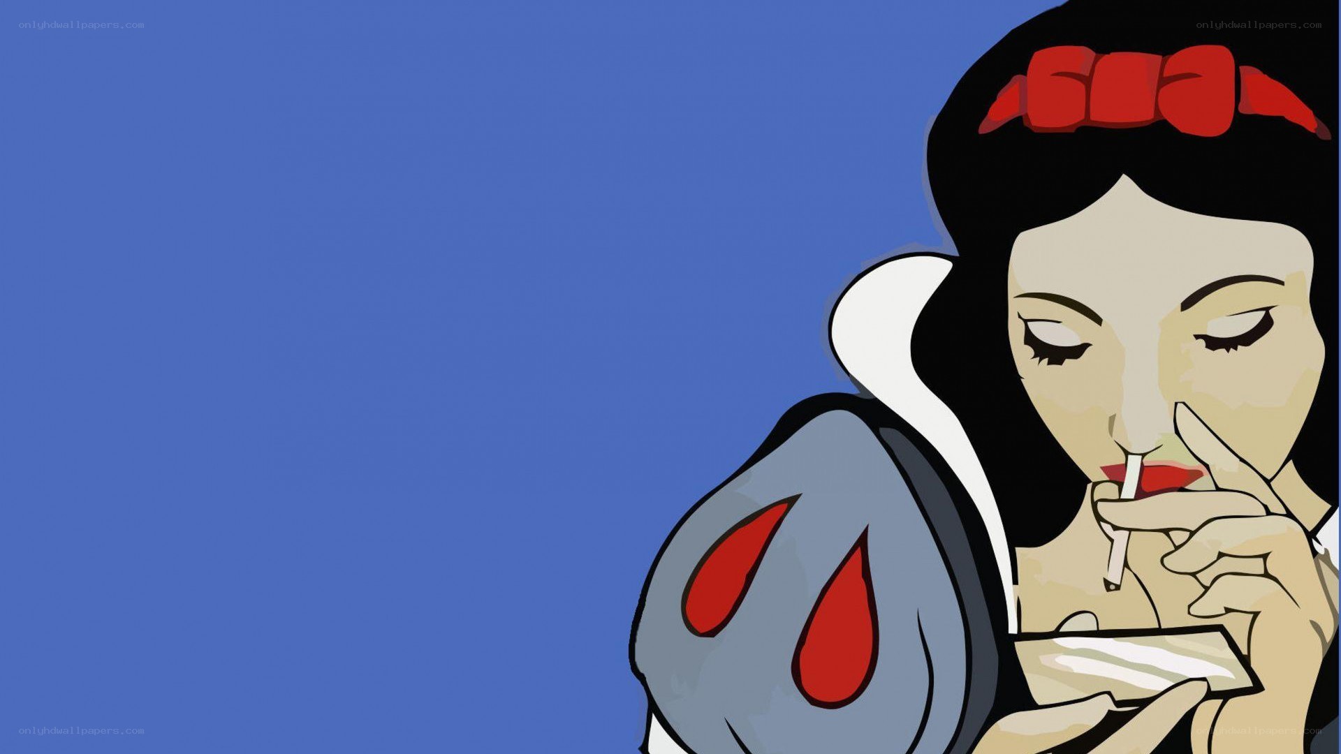 Snow White smoking