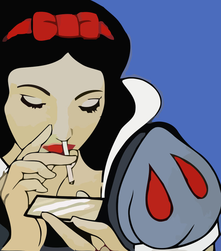 Snow White smoking
